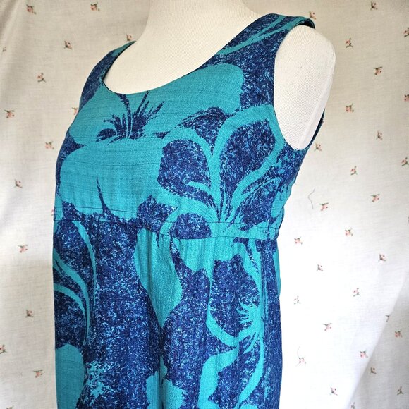 Size L Vintage 1970s Hawaiian Maxi Dress - Picture 5 of 9